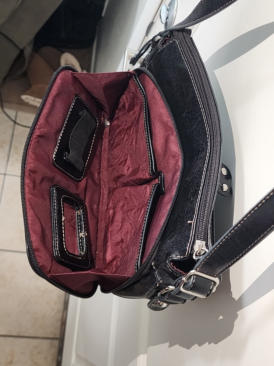 Giani Bernini Leather Organizer Crossbody Black Multi Zip main image 0